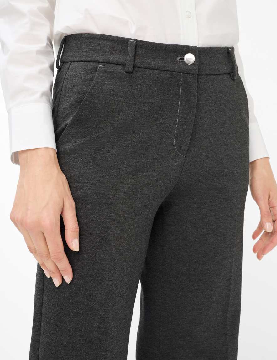 Raphaela By Brax Women's Fashion Pants Style MAINE Dark Gray Wide Leg