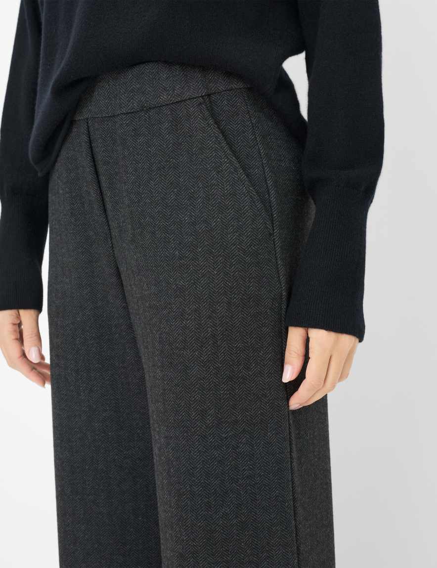 Raphaela By Brax Women's Fashion Pants Style MAINE Dark Gray Wide Leg