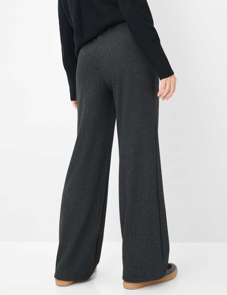 raphaela by brax Women's fashion Pants Style MAINE Dark Gray Wide Leg