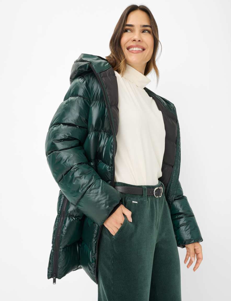 Raphaela By Brax Women's Fashion Pants Style MAINE Dark Green Wide Leg