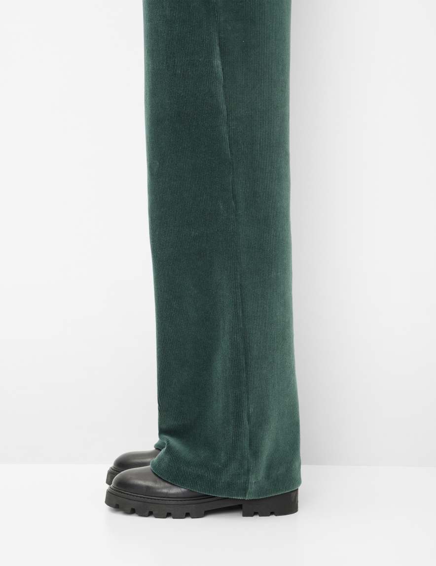 Raphaela By Brax Women's Fashion Pants Style MAINE Dark Green Wide Leg