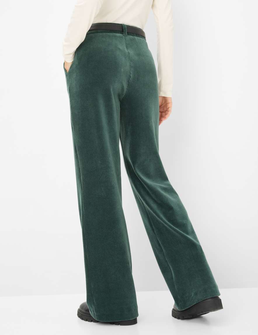raphaela by brax Women's fashion Pants Style MAINE Dark Green Wide Leg