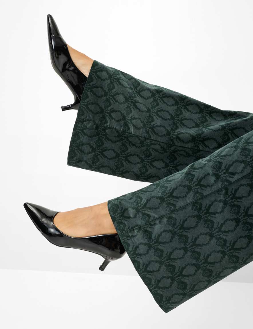 Raphaela By Brax Women's Fashion Pants Style MAINE Dark Green Wide Leg