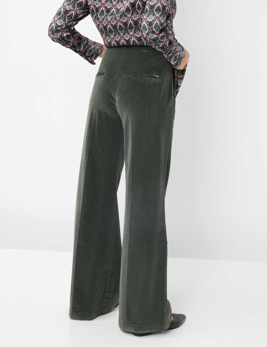 raphaela by brax Women's fashion Pants Style MAINE Dark Green Wide Leg