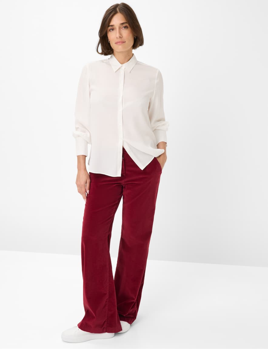 Raphaela By Brax Women's Fashion Pants Style MAINE Dark Red Wide Leg