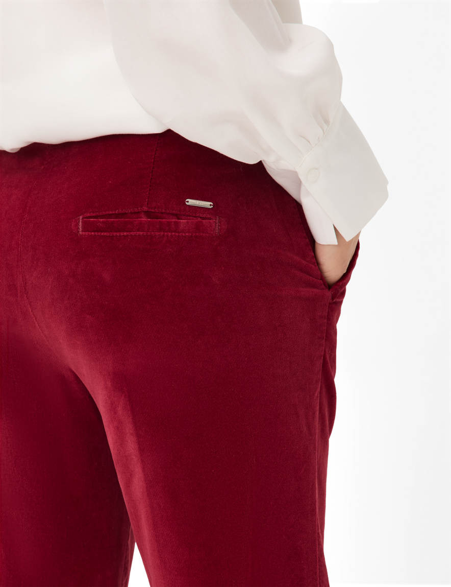 Raphaela By Brax Women's Fashion Pants Style MAINE Dark Red Wide Leg