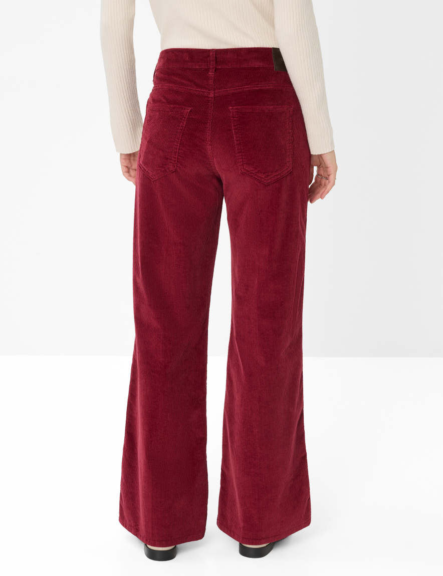raphaela by brax Women's fashion Pants Style MAINE Dark Red Wide Leg