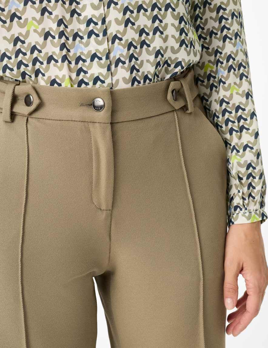 Raphaela By Brax Women's Fashion Pants Style MAINE Green - Khaki Wide Leg