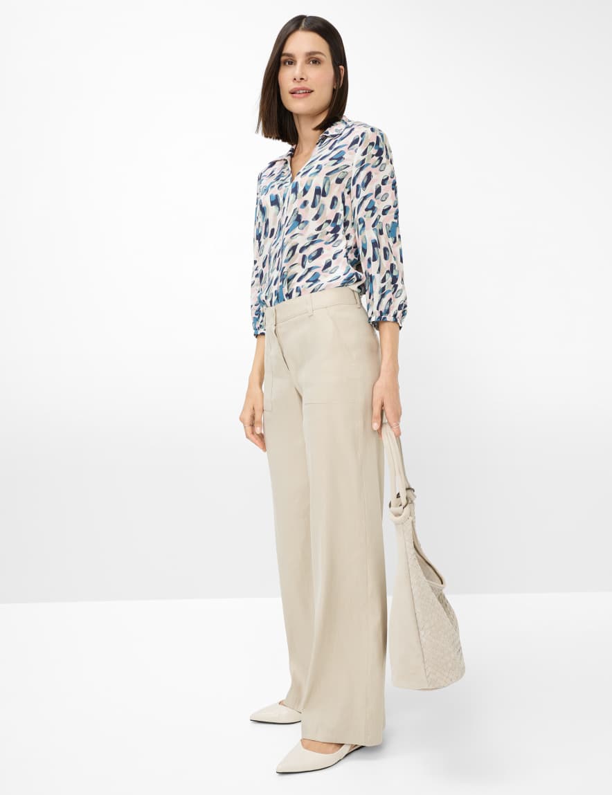 Raphaela By Brax Women's Fashion Pants Style MAINE Light Beige Wide Leg