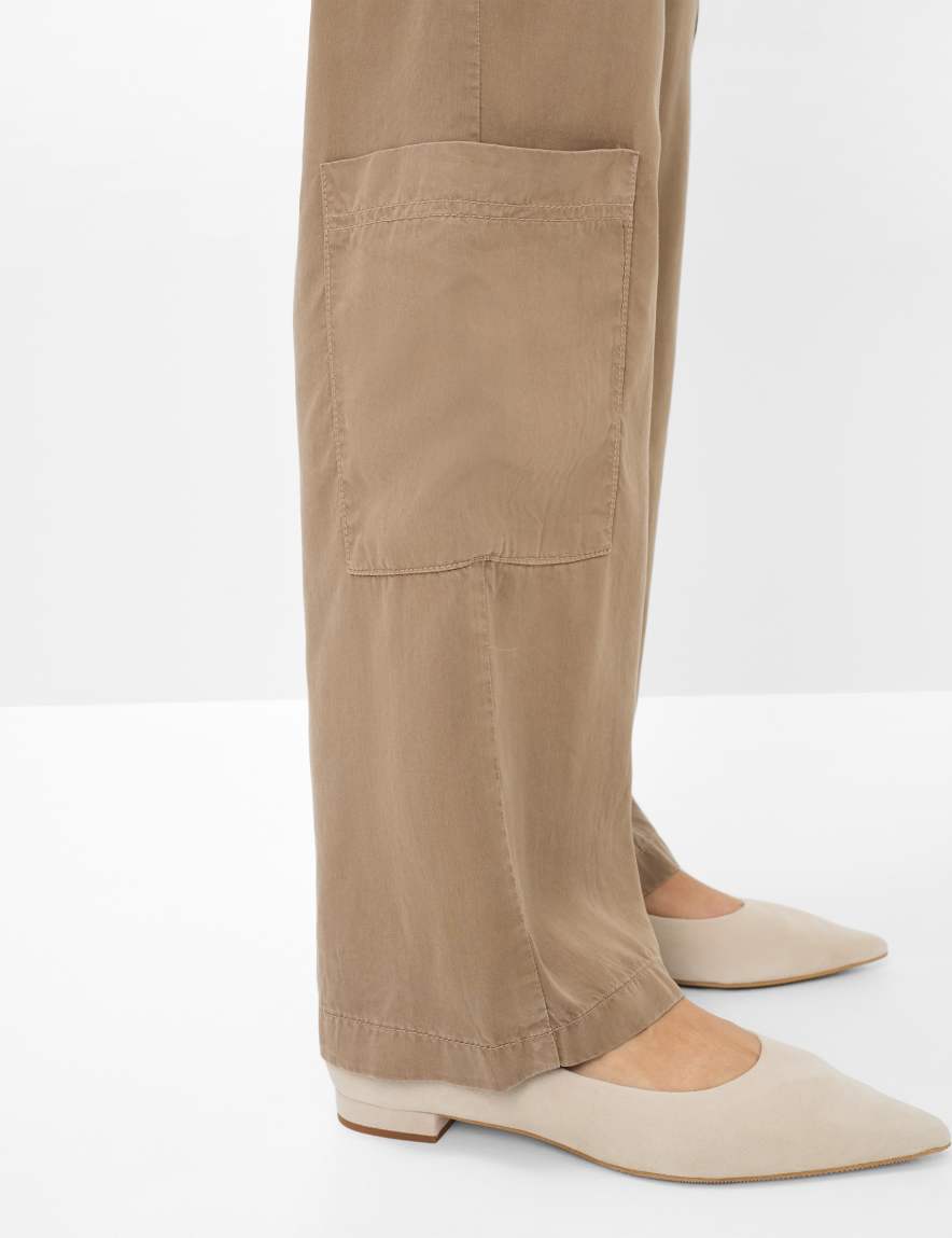 Raphaela By Brax Women's Fashion Pants Style MAINE Light Brown Wide Leg