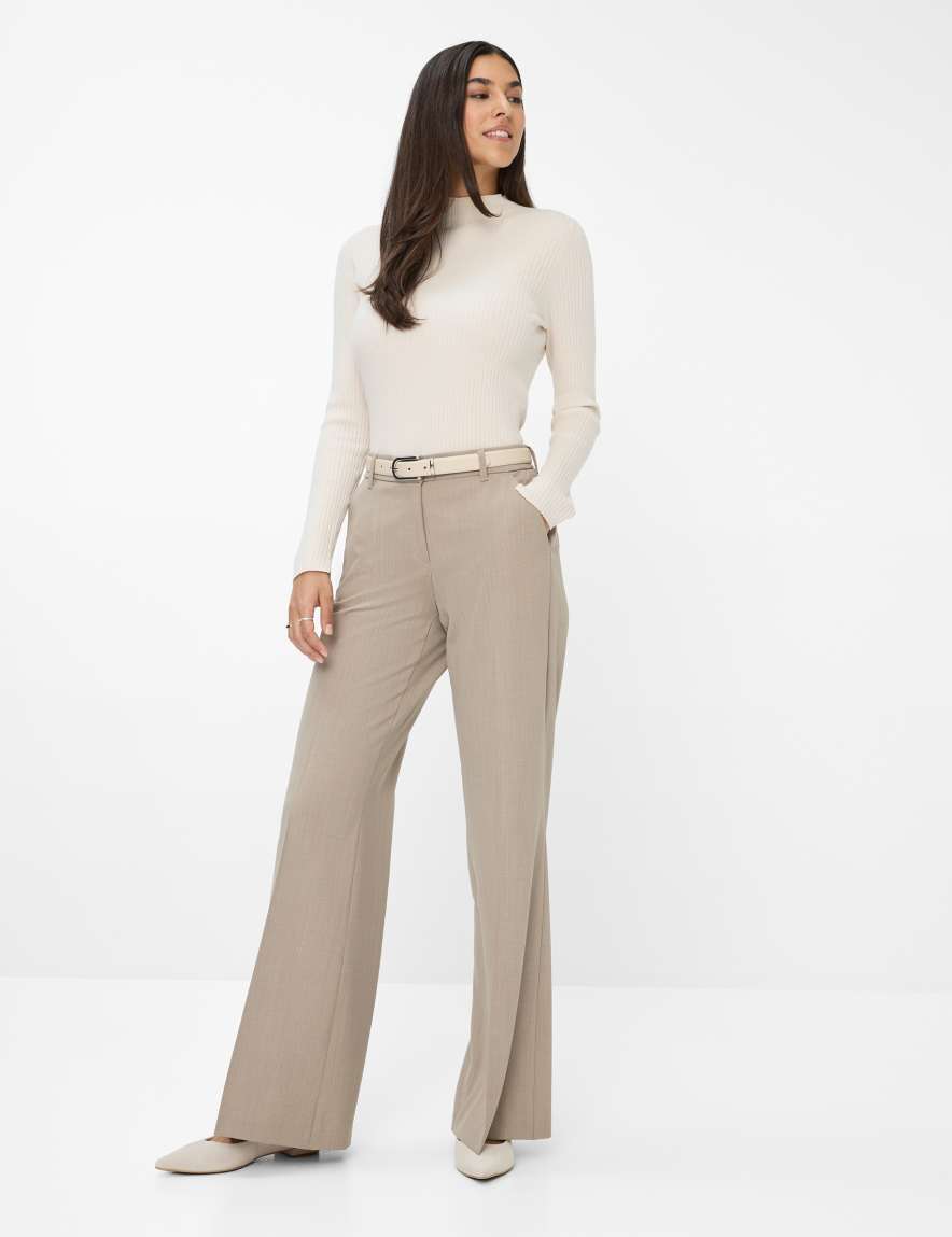 Raphaela By Brax Women's Fashion Pants Style MAINE Light Brown Wide Leg