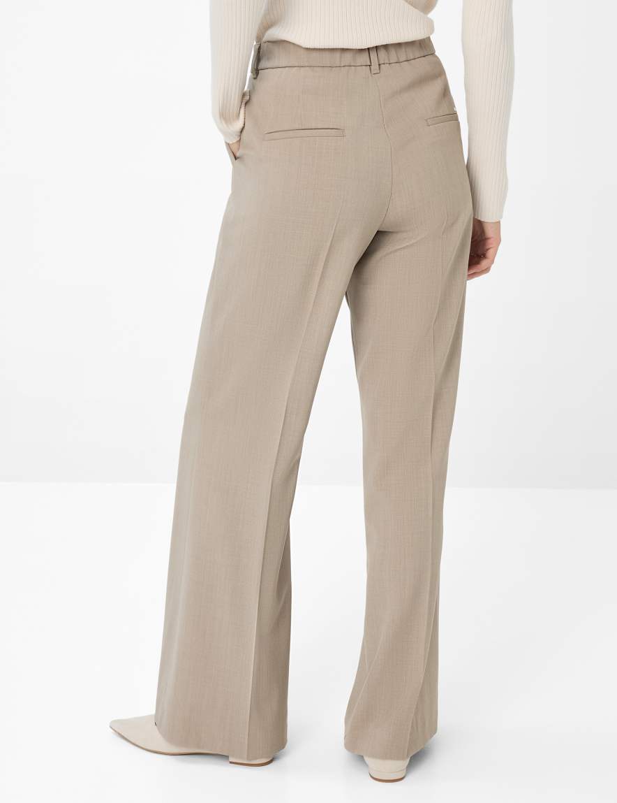 raphaela by brax Women's fashion Pants Style MAINE Light Brown Wide Leg