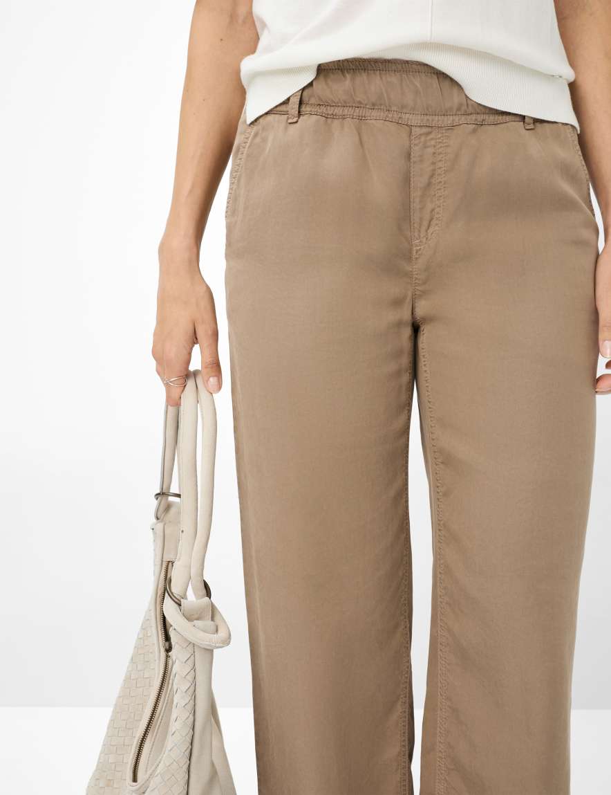Raphaela By Brax Women's Fashion Pants Style MAINE Light Brown Wide Leg