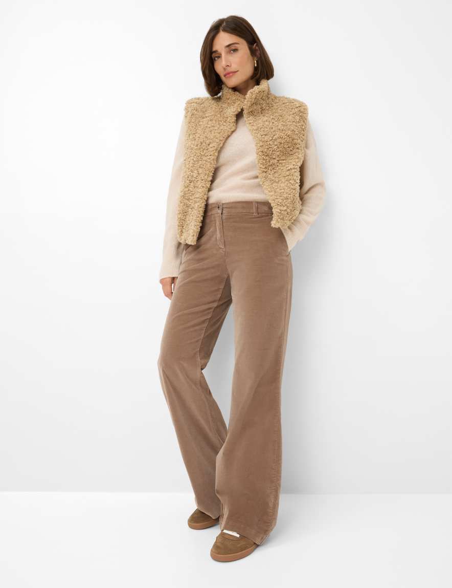 Raphaela By Brax Women's Fashion Pants Style MAINE Light Brown Wide Leg