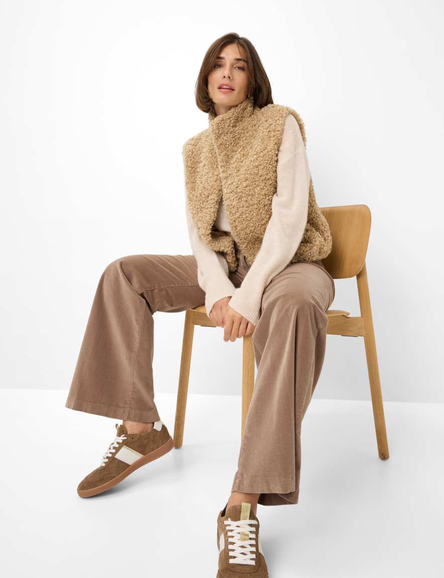 Raphaela By Brax Women's Fashion Pants Style MAINE Light Brown Wide Leg