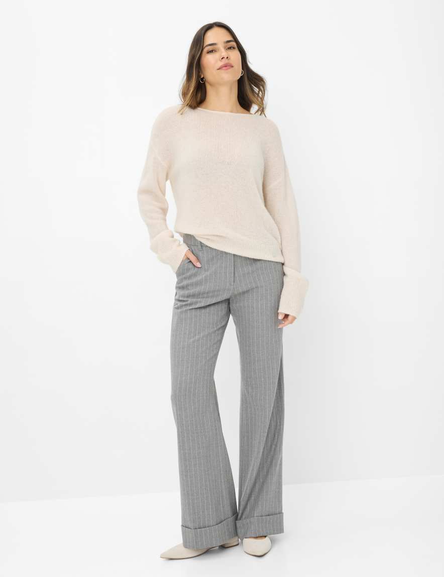 Raphaela By Brax Women's Fashion Pants Style MAINE Medium Gray Wide Leg