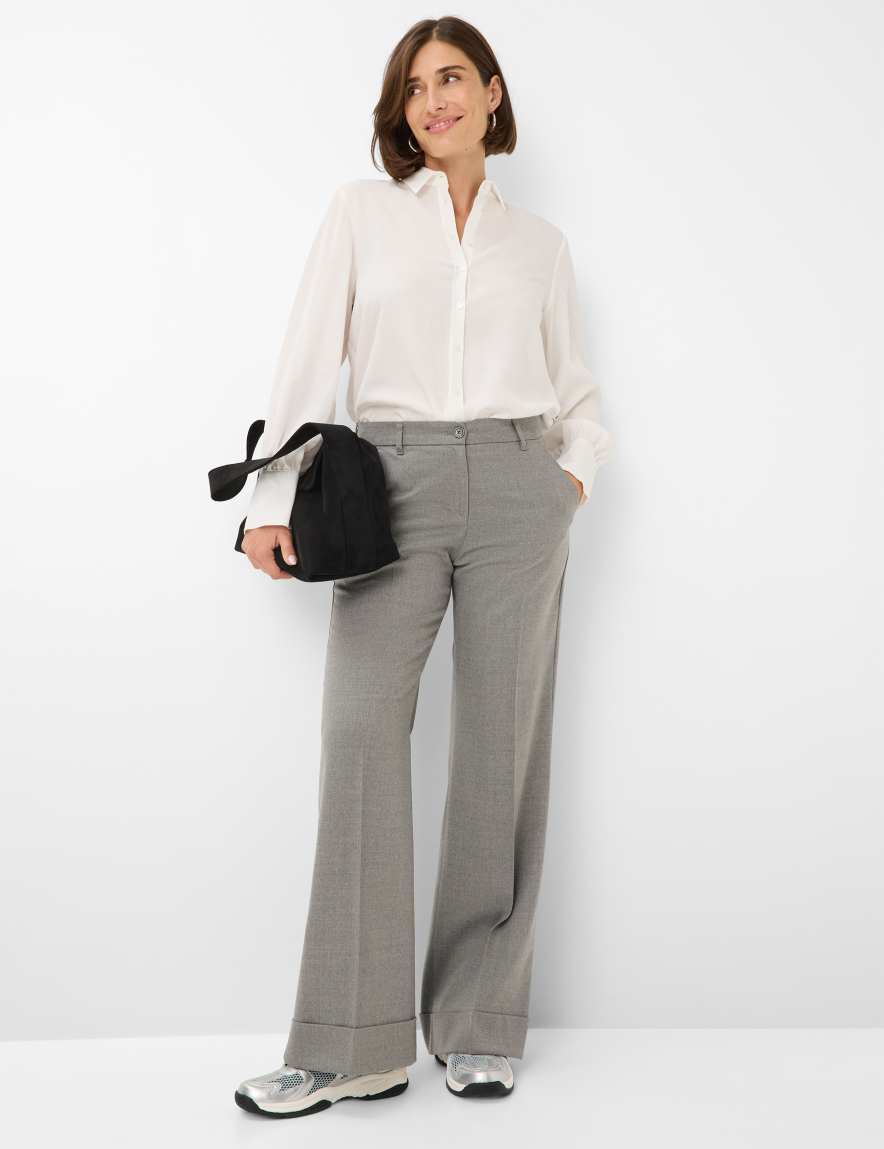 Raphaela By Brax Women's Fashion Pants Style MAINE Medium Gray Wide Leg