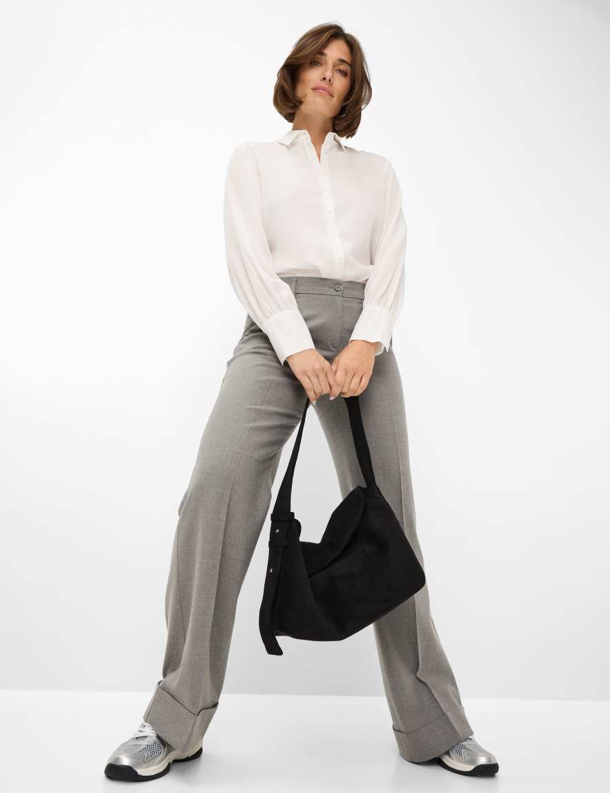 Raphaela By Brax Women's Fashion Pants Style MAINE Medium Gray Wide Leg