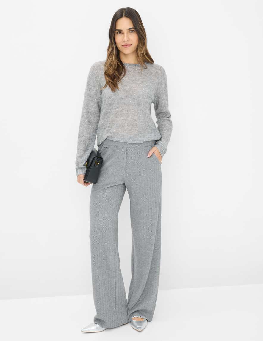 Raphaela By Brax Women's Fashion Pants Style MAINE Medium Gray Wide Leg