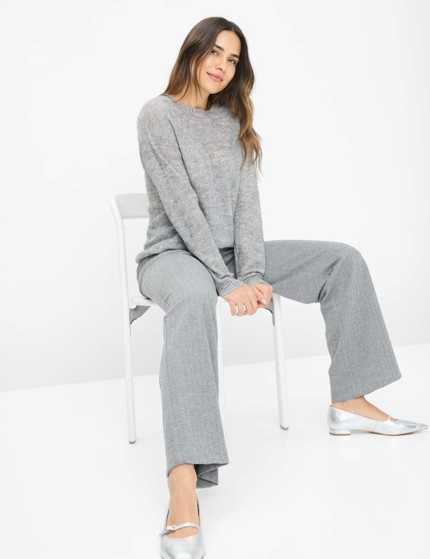 Raphaela By Brax Women's Fashion Pants Style MAINE Medium Gray Wide Leg