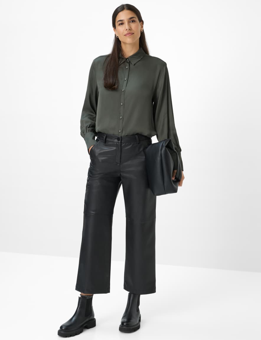 Raphaela By Brax Women's Fashion Pants Style MAINE S Black Wide Leg