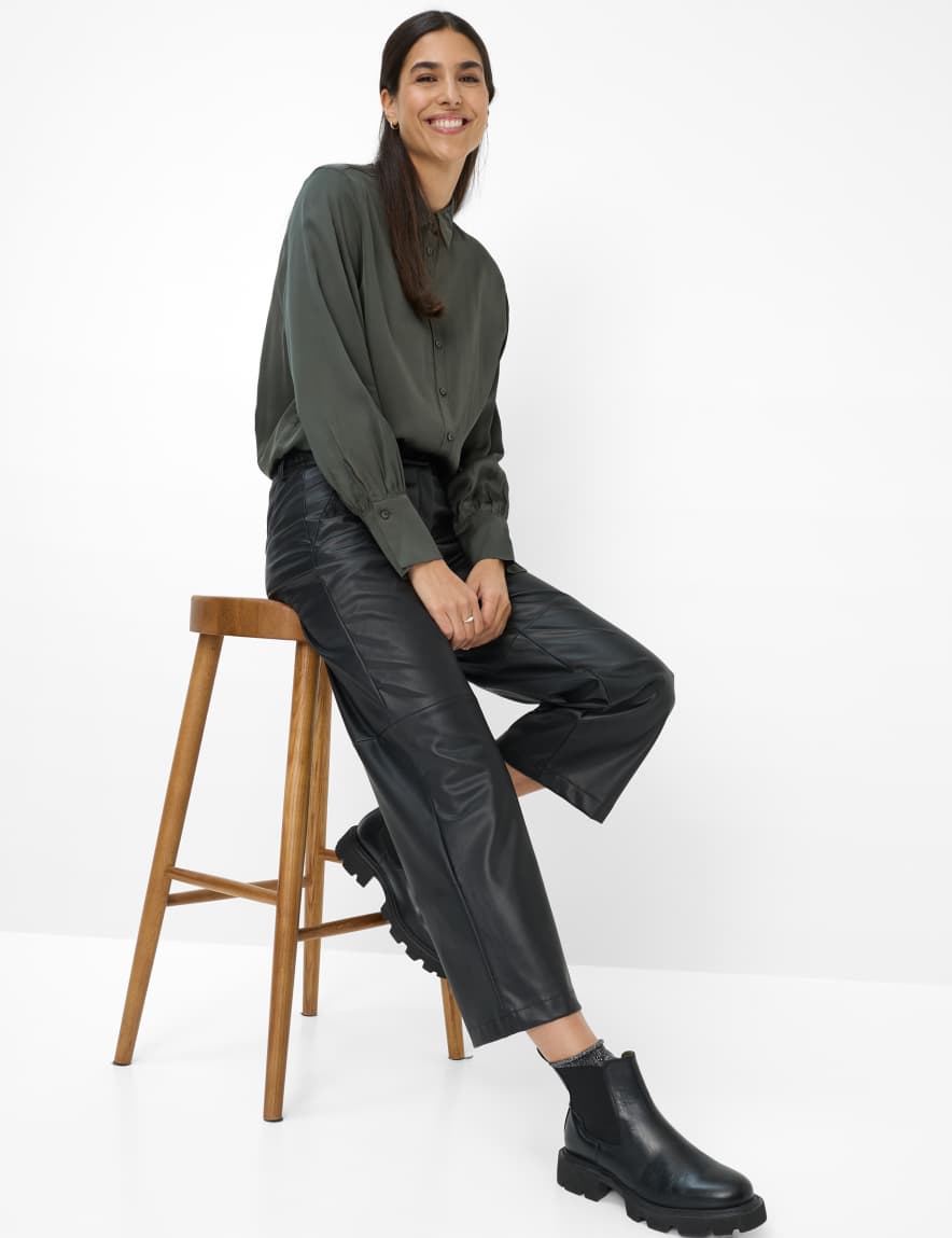 Raphaela By Brax Women's Fashion Pants Style MAINE S Black Wide Leg