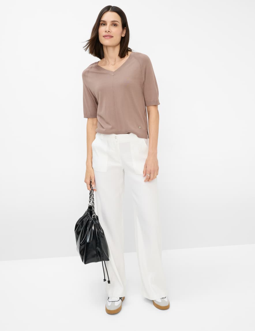 Raphaela By Brax Women's Fashion Pants Style MAINE White Wide Leg ➜ At Brax