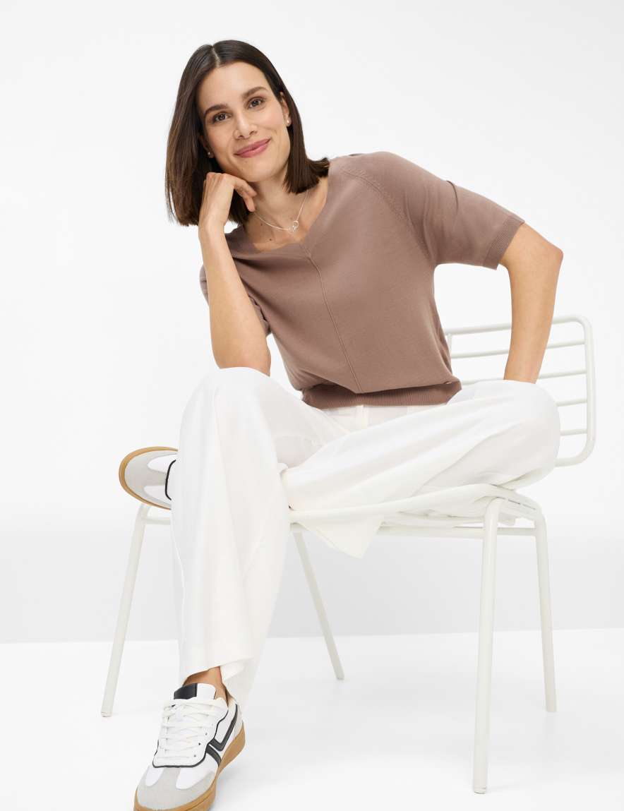 Raphaela By Brax Women's Fashion Pants Style MAINE White Wide Leg ➜ At Brax