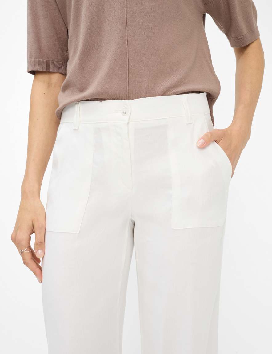 Raphaela By Brax Women's Fashion Pants Style MAINE White Wide Leg ➜ At Brax