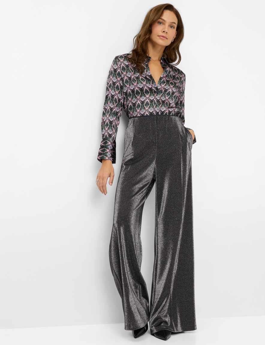 Raphaela By Brax Women's Fashion Pants Style MARLENE Dark Blue Wide Leg