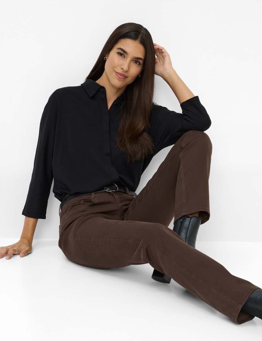 Raphaela By Brax Women's Fashion Pants Style MARY Perma Brown Regular Fit