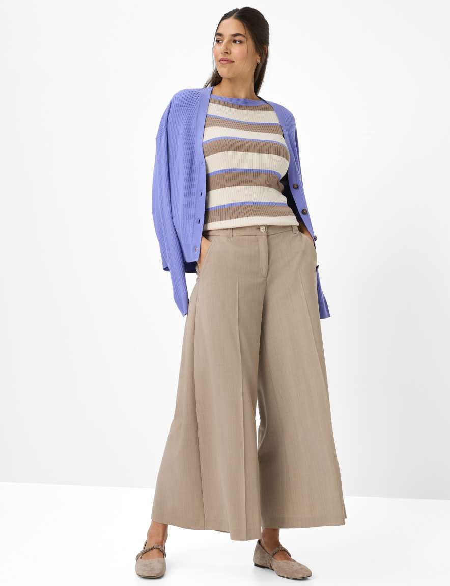 Raphaela By Brax Women's Fashion Pants Style MELLI S Light Brown Wide Leg