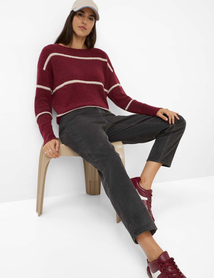 Raphaela By Brax Women's Fashion Pants Style MILEY S Dark Gray Relaxed Fit