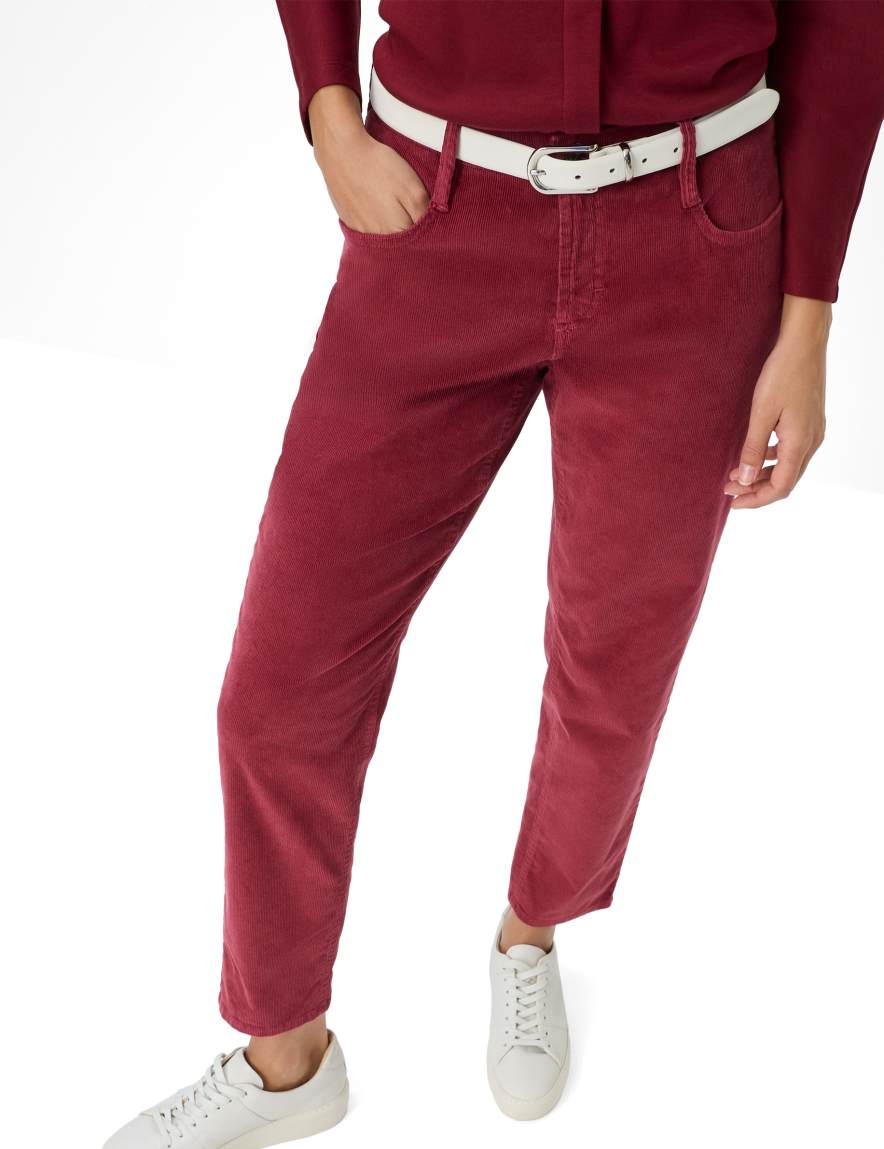 Raphaela By Brax Women's Fashion Pants Style MILEY S Dark Red Relaxed Fit