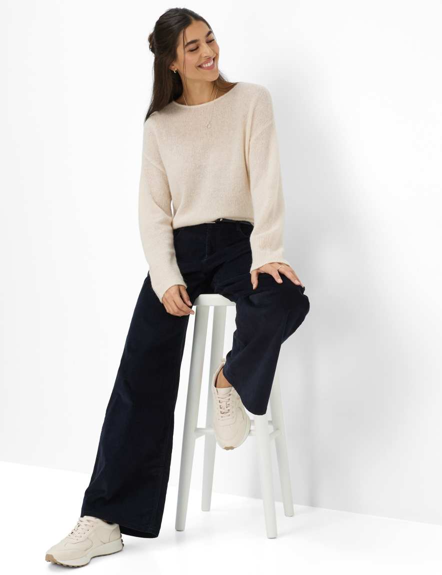 Raphaela By Brax Women's Fashion Pants Style MORGAN Dark Blue Wide Leg