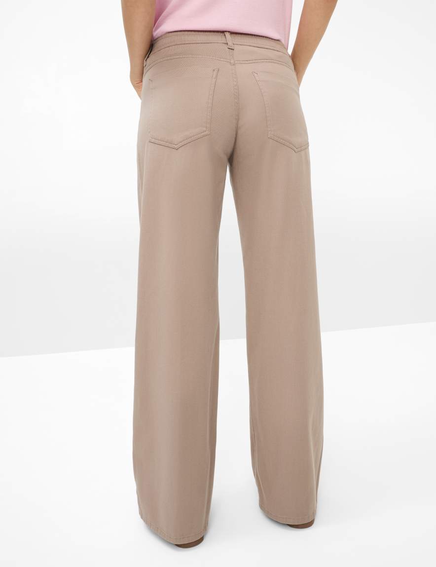 raphaela by brax Women's fashion Pants Style MORGAN Light Brown Wide Leg