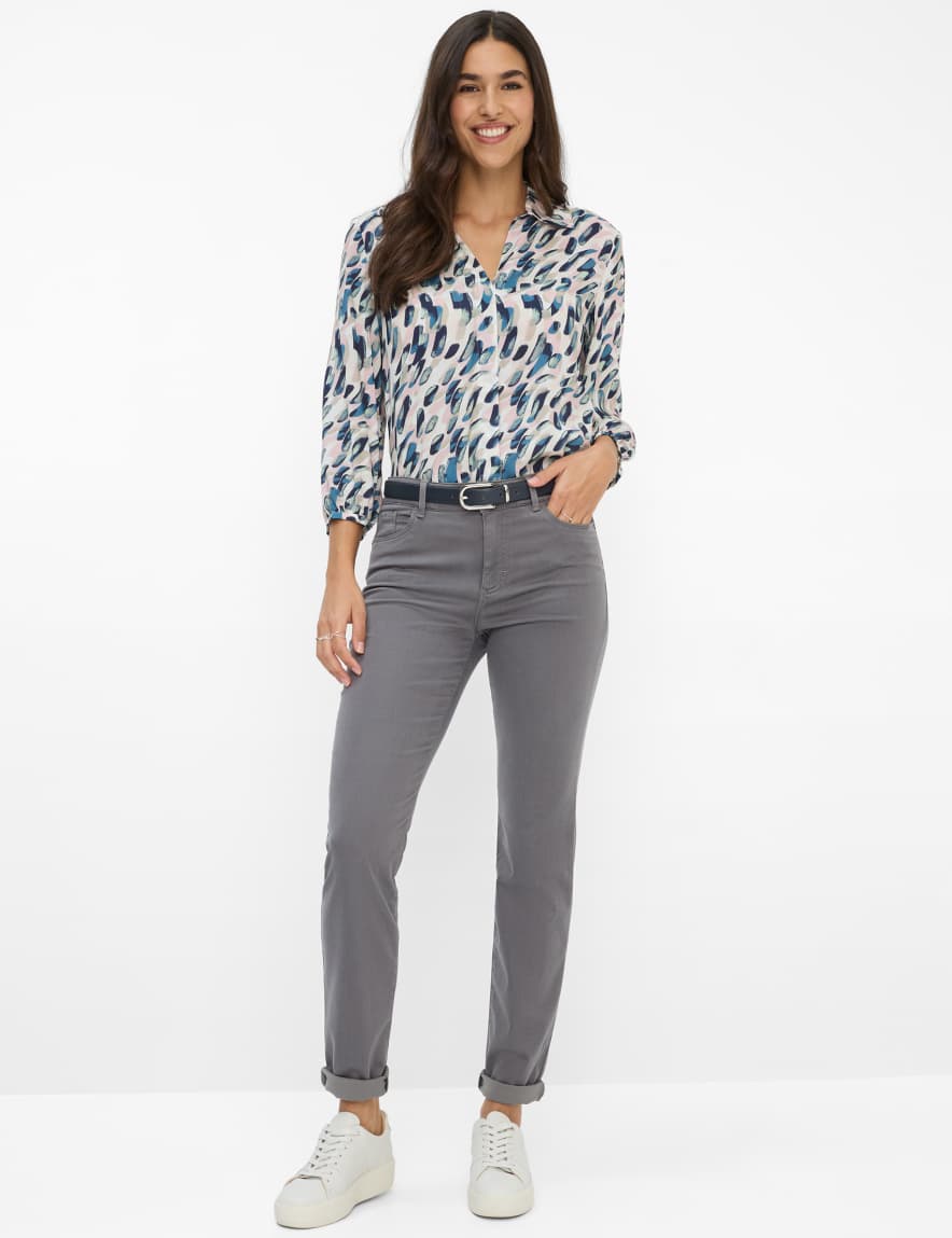 Raphaela By Brax Women's Fashion Pants Style SHAKIRA Medium Gray Slim Fit