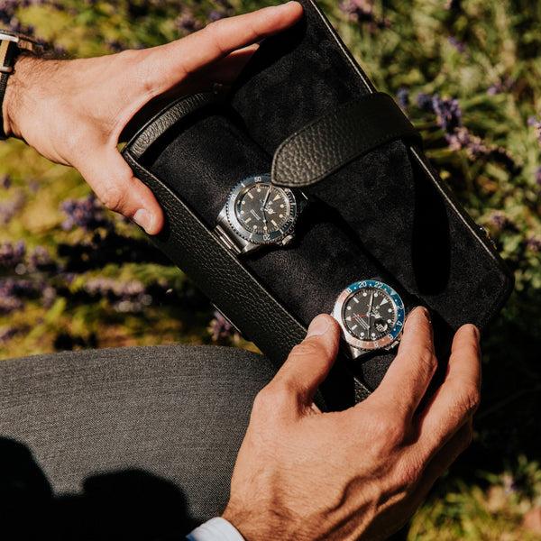 Rapport London Berkeley Three Watch Roll | Luxury Watch Accessories | Rapport London