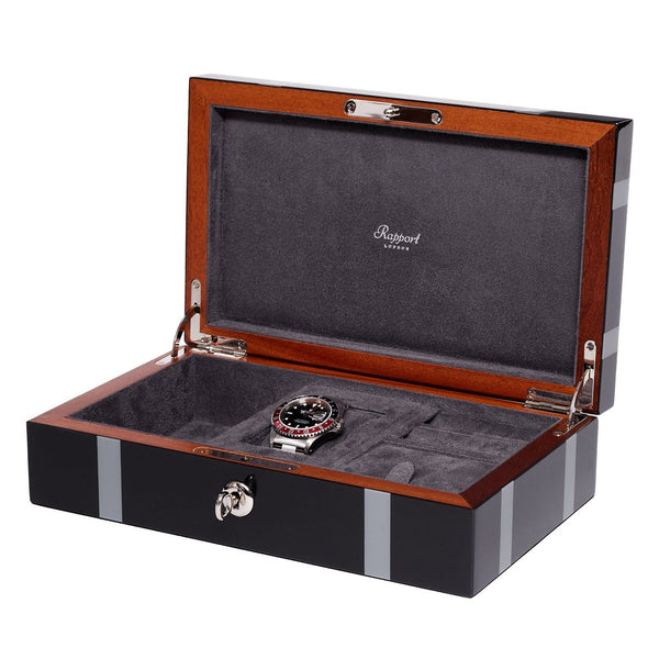 Rapport London Carnaby Watch And Jewellery Box - Black