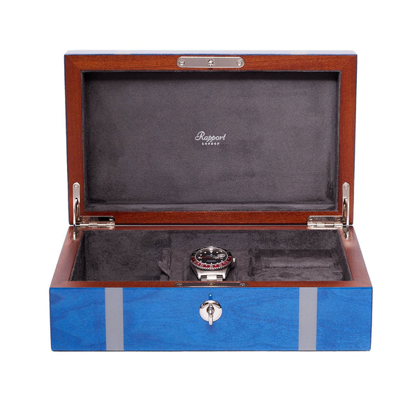 rapport london Carnaby Watch and Jewellery Box - Blue