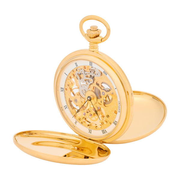 Rapport London Double Hunter Pocket Watch Gold Plated | Luxury Pocket Watch | Rapport London