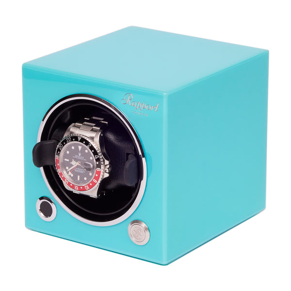 Rapport London EVO Single Watch Winder Aqua - Limited Edition