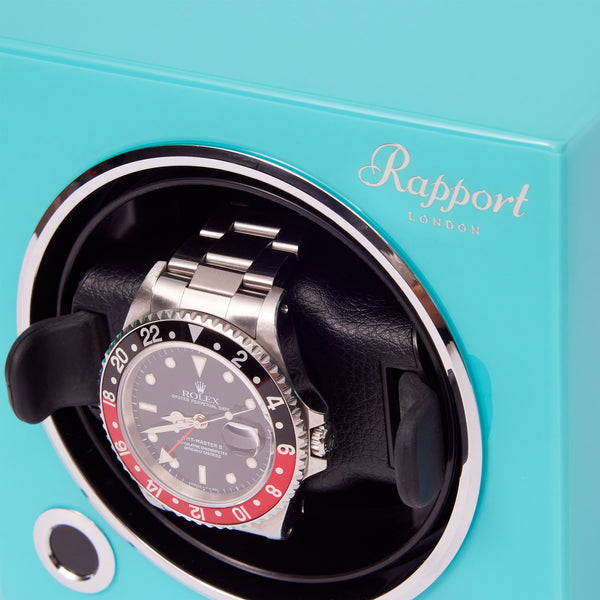 Rapport London EVO Single Watch Winder Aqua - Limited Edition