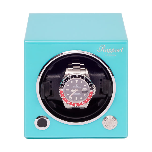 rapport london EVO Single Watch Winder Aqua - Limited Edition