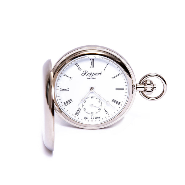rapport london Mechanical Double Hunter Pocket Watch - Silver