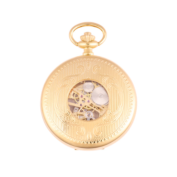Rapport London Mechanical Full Hunter Pocket Watch - Gold
