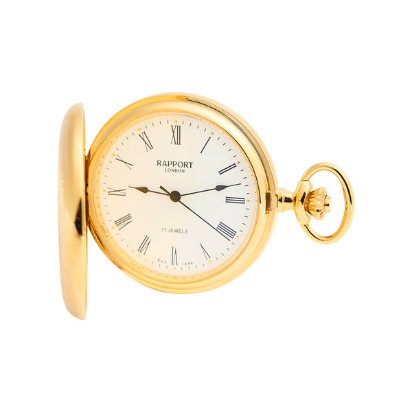 rapport london Mechanical Full Hunter Pocket Watch - Gold