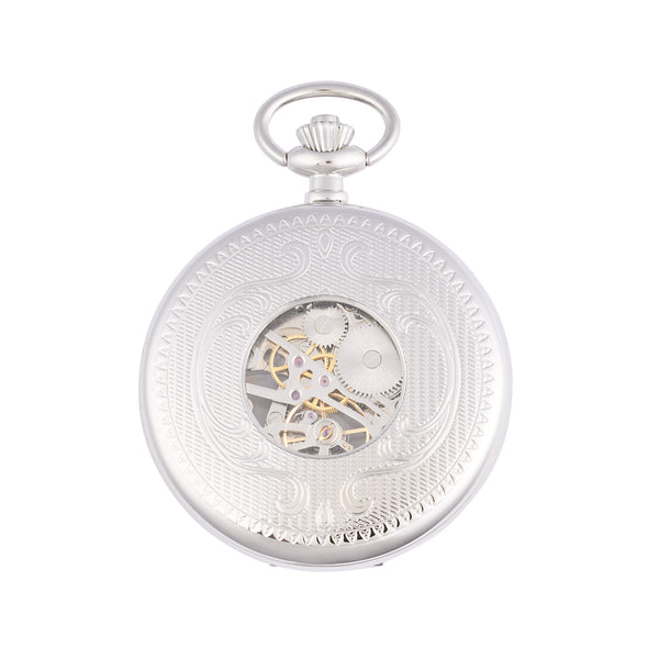 Rapport London Mechanical Full Hunter Pocket Watch - Silver