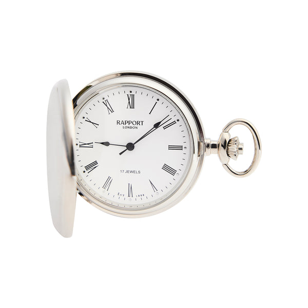 rapport london Mechanical Full Hunter Pocket Watch - Silver