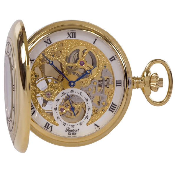 rapport london Mechanical Half Hunter Pocket Watch 53mm | Luxury Pocket Watch | Rapport London